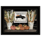Pumpkin Patch Still Life 3 Black Framed Print Wall Art