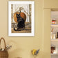 Black Cat 1 White Framed Print Wall Art
