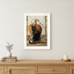 Black Cat 1 White Framed Print Wall Art