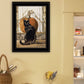 Black Cat 2 Black Framed Print Wall Art