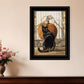 Black Cat 2 Black Framed Print Wall Art