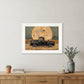 Harvest Moon 3 White Framed Print Kitchen Wall Art
