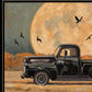 Harvest Moon 4 Black Framed Print Kitchen Wall Art