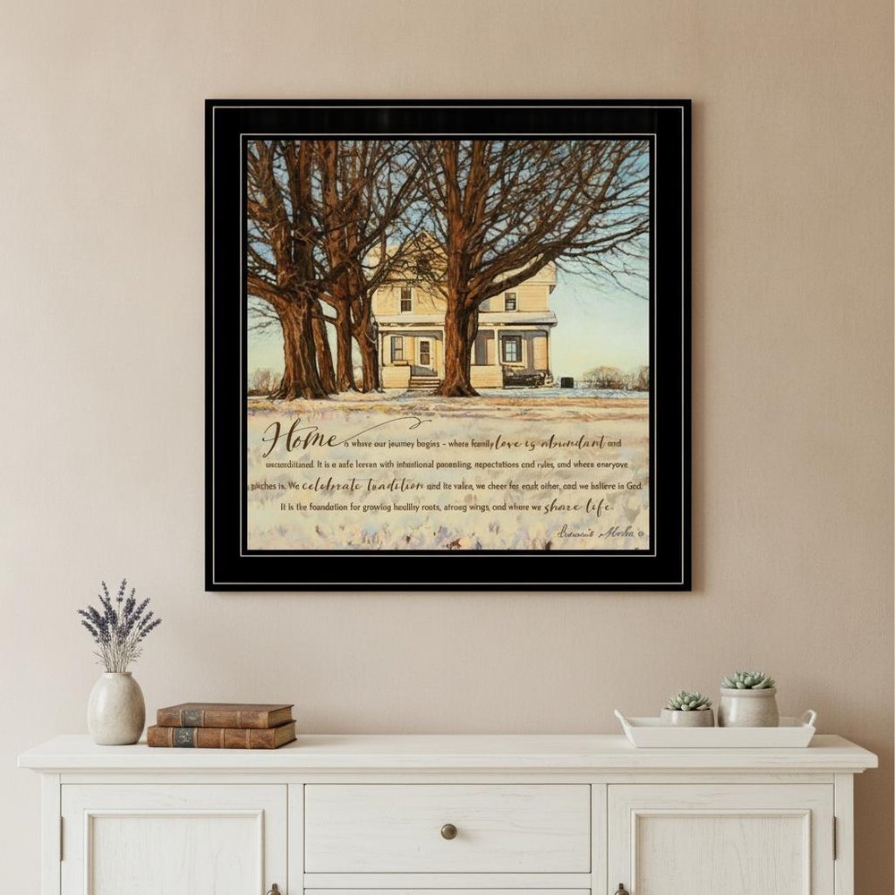 Home 2 Black Framed Print Wall Art