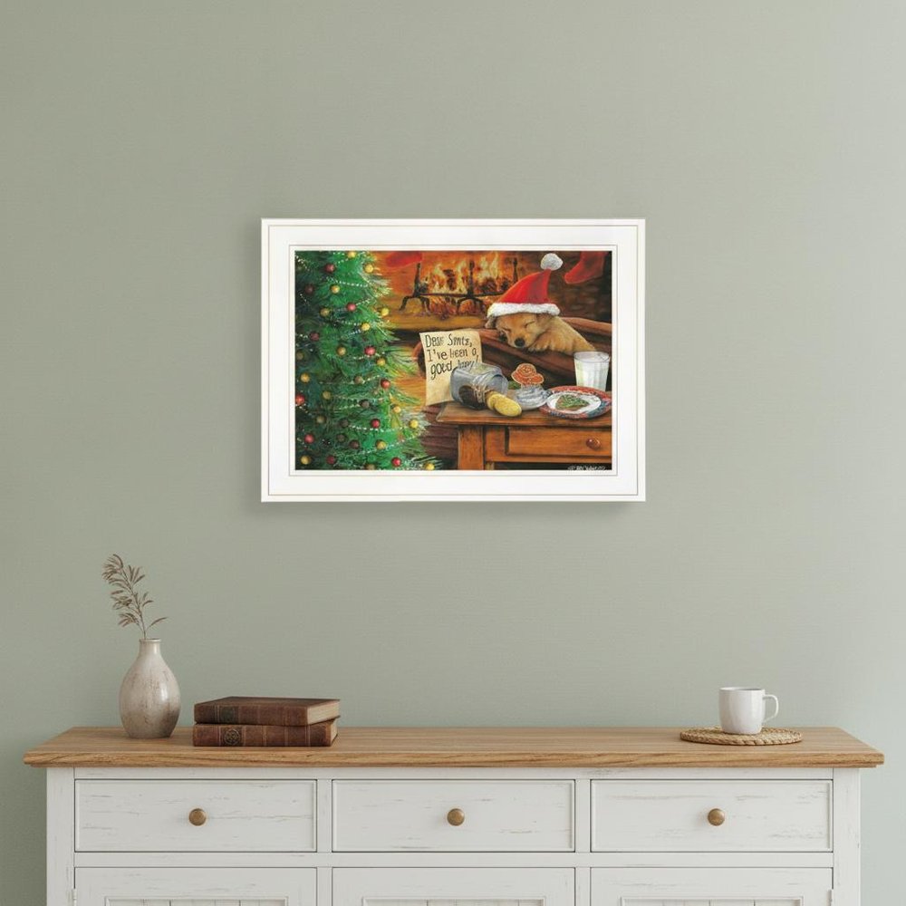 Ive Been A Good Boy 2 White Framed Print Wall Art