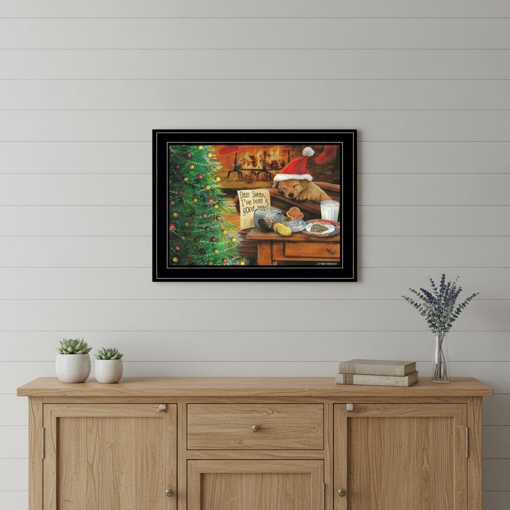 Ive Been A Good Boy 3 Black Framed Print Wall Art