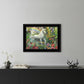 Rainbow Unicorn 3 Black Framed Print Wall Art