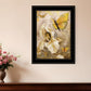 Flowers and Butterflies I 3 Black Framed Print Wall Art