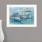 Dockside 2 White Framed Print Wall Art