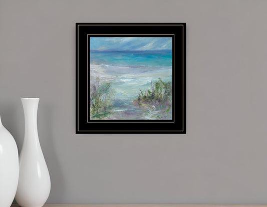 Blue Horizons 3 Black Framed Print Wall Art