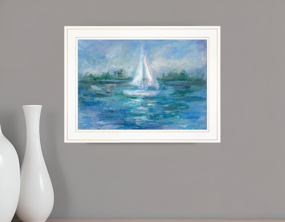 A Day In the Life 2 White Framed Print Wall Art