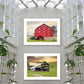 Set Of Two Mail Pouch Barn and Mill 1 White Framed Print Wall Art