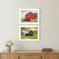 Set Of Two Mail Pouch Barn and Mill 1 White Framed Print Wall Art
