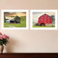 Set Of Two Mail Pouch Barn and Mill 1 White Framed Print Wall Art