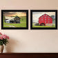 Set Of Two Mail Pouch Barn and Mill 2 Black Framed Print Wall Art