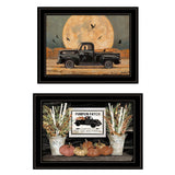 Set Of Two Harvest Moon 2 Black Framed Print Kitchen Wall Art