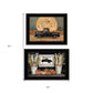 Set Of Two Harvest Moon 2 Black Framed Print Kitchen Wall Art