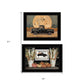 Set Of Two Harvest Moon 2 Black Framed Print Kitchen Wall Art