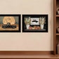 Set Of Two Harvest Moon 2 Black Framed Print Kitchen Wall Art