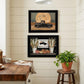 Set Of Two Harvest Moon 2 Black Framed Print Kitchen Wall Art