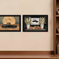 Set Of Two Harvest Moon 3 Black Framed Print Kitchen Wall Art