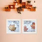 Set Of Two Channeling Fall Leaves White Framed Print Wall Art