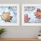 Set Of Two Channeling Fall Leaves White Framed Print Wall Art