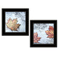 Set Of Two Channeling Fall Leaves Black Framed Print Wall Art