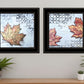 Set Of Two Channeling Fall Leaves Black Framed Print Wall Art