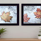 Set Of Two Channeling Fall Leaves I and III 3 Black Framed Print Wall Art