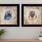 Set Of Two Wonder Years Owls Black Framed Print Wall Art