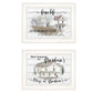Set Of Two Stays at Grandmas 1 White Framed Print Wall Art