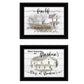 Set Of Two Stays at Grandmas 2 Black Framed Print Wall Art