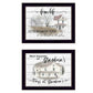 Set Of Two Stays at Grandmas Black Framed Print Wall Art