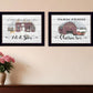 Set Of Two Farm Christmas Black Framed Print Wall Art