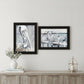 Set Of Two Pelican Party Black Framed Coastal Wall Art