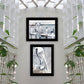 Set Of Two Pelican Party Black Framed Coastal Wall Art