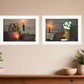 Set Of Two Country Candlelight 4 White Framed Print Wall Art