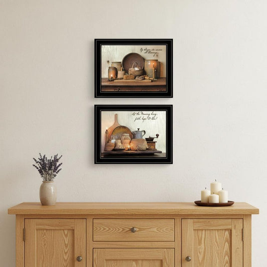 Set Of Two By Grace 2 Black Framed Print Kitchen Wall Art
