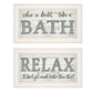 Set Of Two Bath Relax 1 White Framed Print Bathroom Wall Art