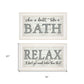 Set Of Two Bath Relax 1 White Framed Print Bathroom Wall Art