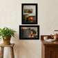 Set Of Two Let Your Light Shine 2 Black Framed Print Wall Art