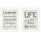 Set Of Two Loads of Fun 1 White Framed Print Bathroom Wall Art