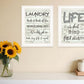 Set Of Two Loads of Fun 1 White Framed Print Bathroom Wall Art
