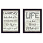 Set Of Two Loads of Fun 3 Black Framed Print Bathroom Wall Art