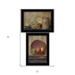 Set Of Two Candle Light and Flowers 2 Black Framed Print Wall Art
