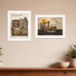 Set Of Two Grateful and Blessed White Framed Print Kitchen Wall Art