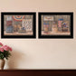 Set Of Two Sweet Land of Liberty 3 Black Framed Print Wall Art
