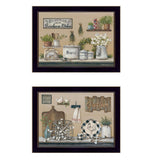 Set Of Two Farmhouse Kitchen 3 Black Framed Print Kitchen Wall Art