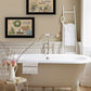 Set Of Two Bath Time 2 Black Framed Print Bathroom Wall Art